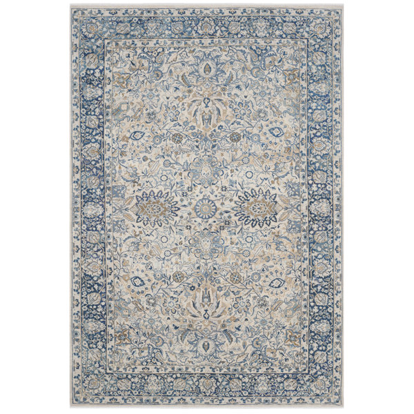 Ralph Lauren Drummond HandKnotted Wool Beige/Blue Area Rug Perigold